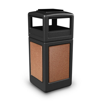StoneTec Stone Open Trash Can - 42 Gallons