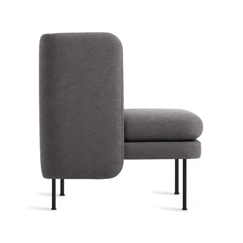 Bloke Club Chair, Gabro Gray Wool, Oblivion