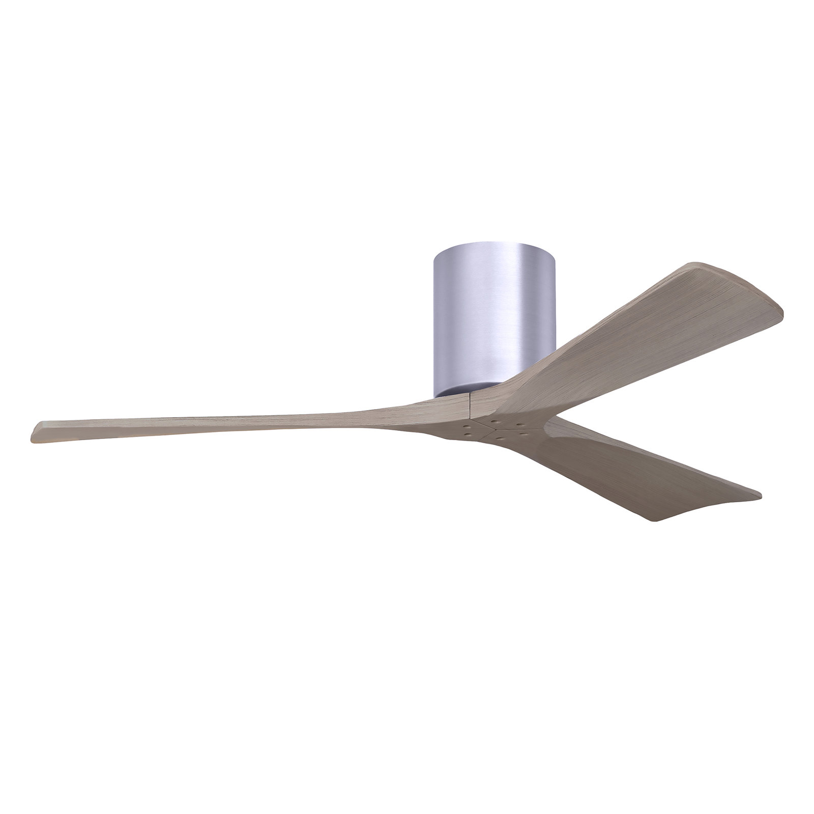 Olivier 3 Blade Ceiling Fan, Brushed Nickel, Gray Ash Tone, 52"