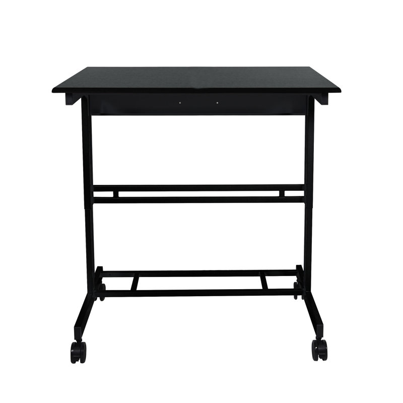 Zarella Adjustable Metal Base Standing Desk, Black, 42.75" H x 39.25" W x 28.5" D