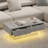 LED Coffee Table with Storage, Modern Living Room Table with 2 Drawers