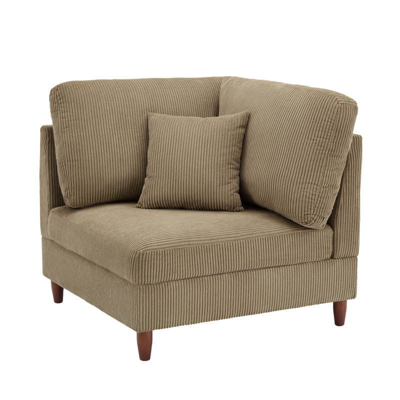 Mordecai 95Cm Wide Side Chair, Camel Corduroy