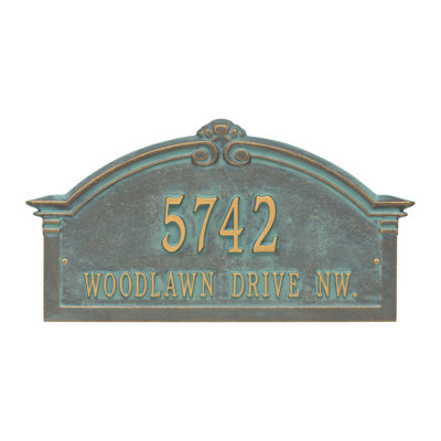 Roselyn Personalized Arch Grande 2-Line Wall Address Plaque