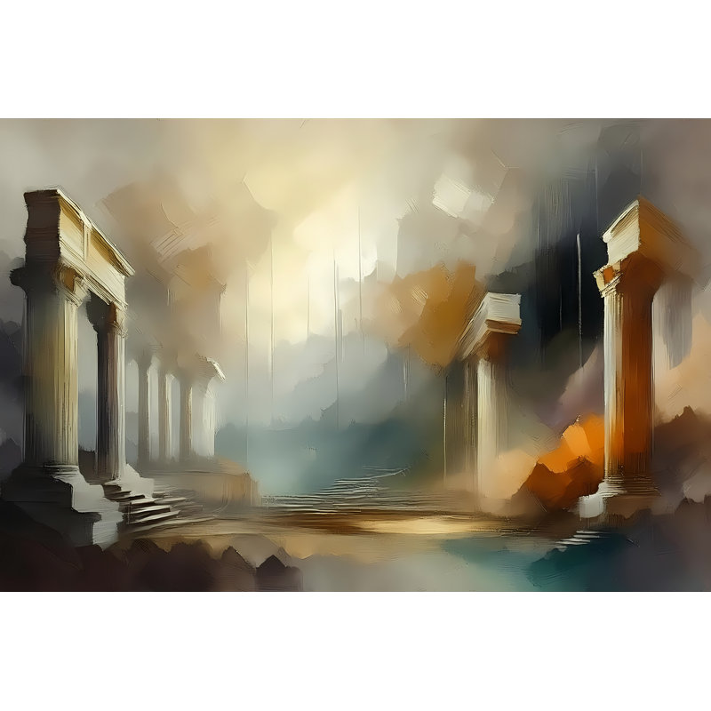 Colonnes romaines antiques, H 20 po x l 30 po