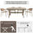 8 Person Stacking Patio Dining Armchair With Extendable Table Set-913029650