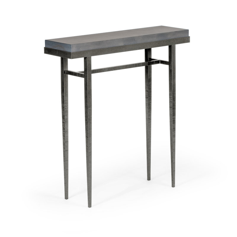 Wick Console Table, Natural Iron, 32" H x  30" W x 8.5" D, Gray