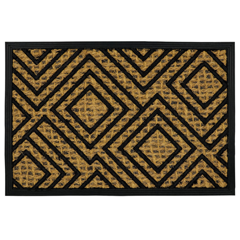 Non-Slip Geometric Outdoor Doormat