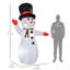 Bonhomme de neige ondulé gonflable à DEL
