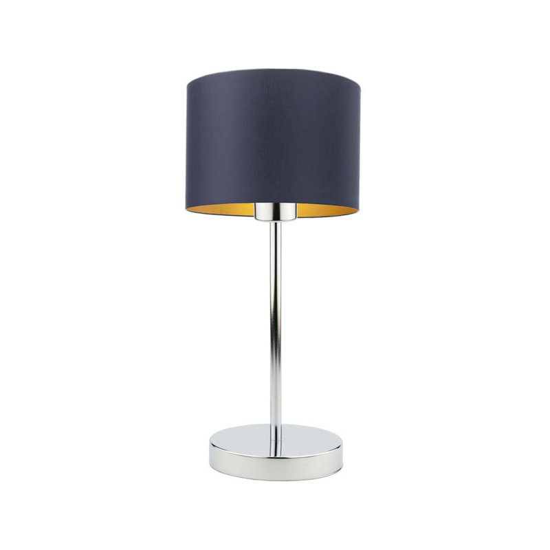 Arseny Metal Table Lamp, Silver, Navy