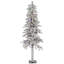 Flocked Alpine 5' H Lighted Artificial Pine Christmas Tree