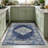 Blue Medallion Vintage   area rugs for Living Room, Soft and Comfortable, Suitable for all seasons, easy to maintain, machine washable Indoor floor mat, Under Table Farmhouse suitable for Bedroom, Dining Room, Study,  Balcony, Home Decor Patio-495925603