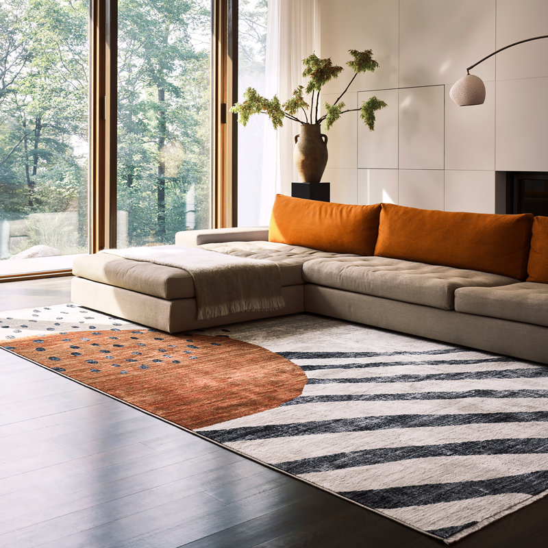  Manaslu Sunrise Fringed Area Rug, Runner 2'8" x 7'10"