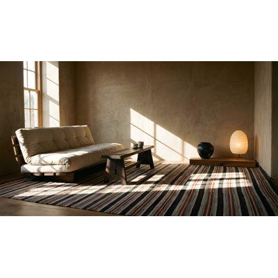 Flatweave Wool Area Rug in Multicolored