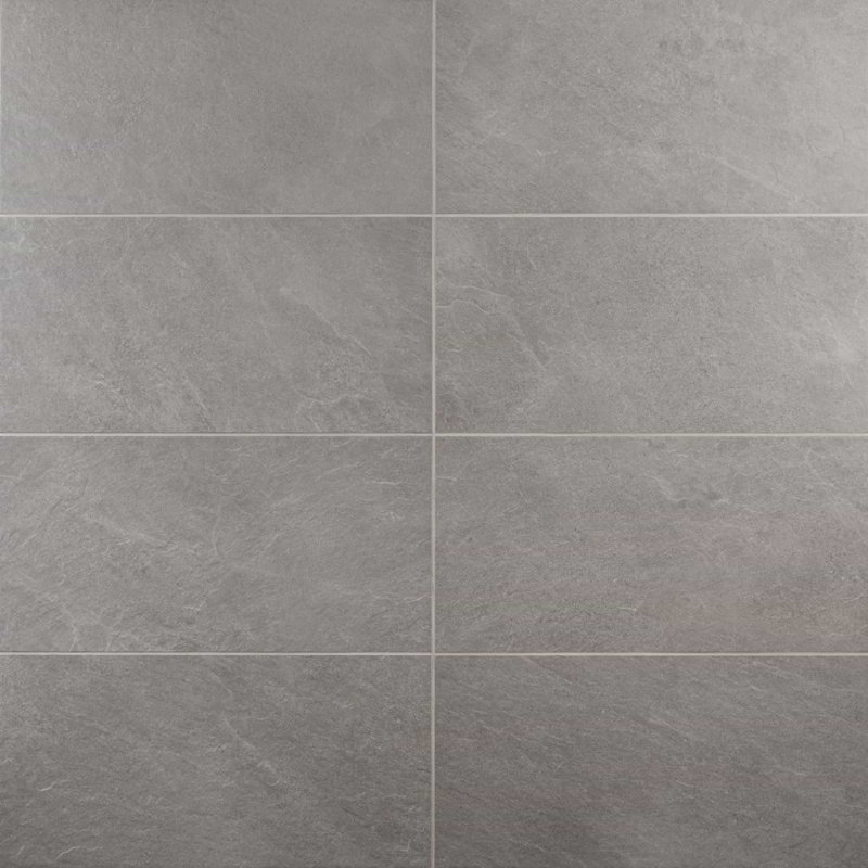 Era 12X24 Limestone Look Matte Porcelain Tile, Silver Gray