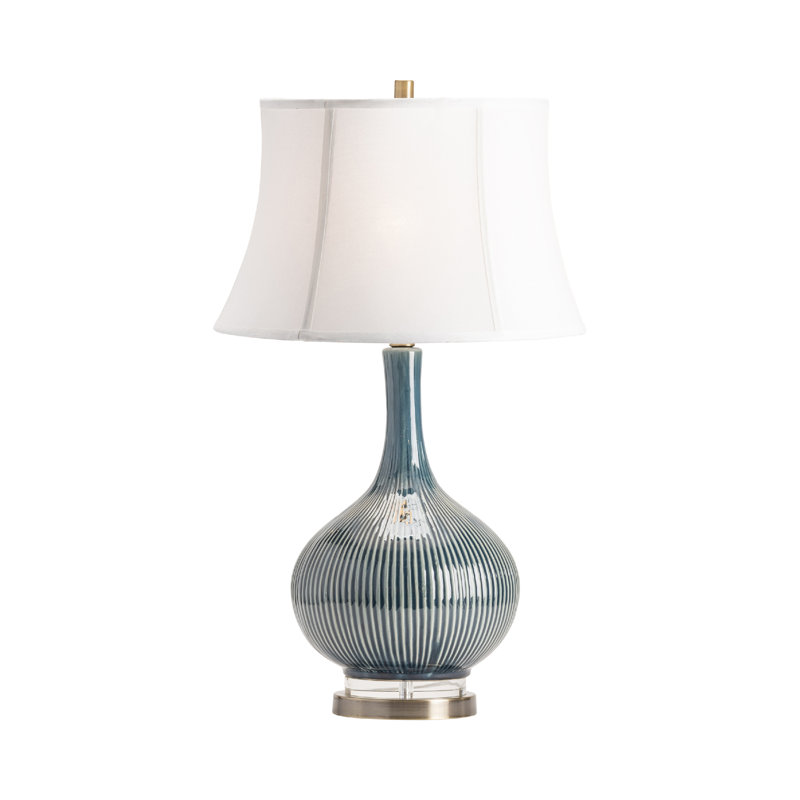 Giuliano Ceramic Table Lamp, Deep Teal Ceramic