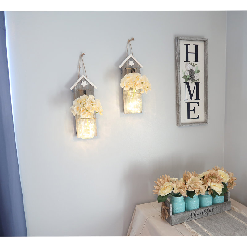 Farmhouse Wall Decor on Solid Wood, Gray
