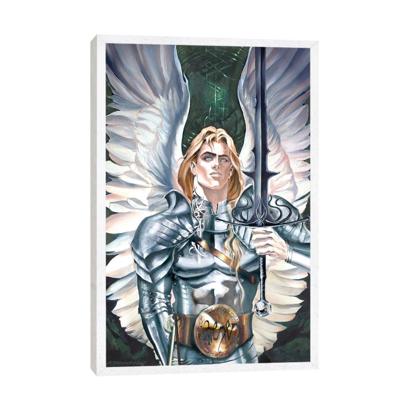 Michael - The Lord Of Hosts 1 Piece Wall Art on Canvas, 101.6 cm H x 66.04 cm W, White Framed