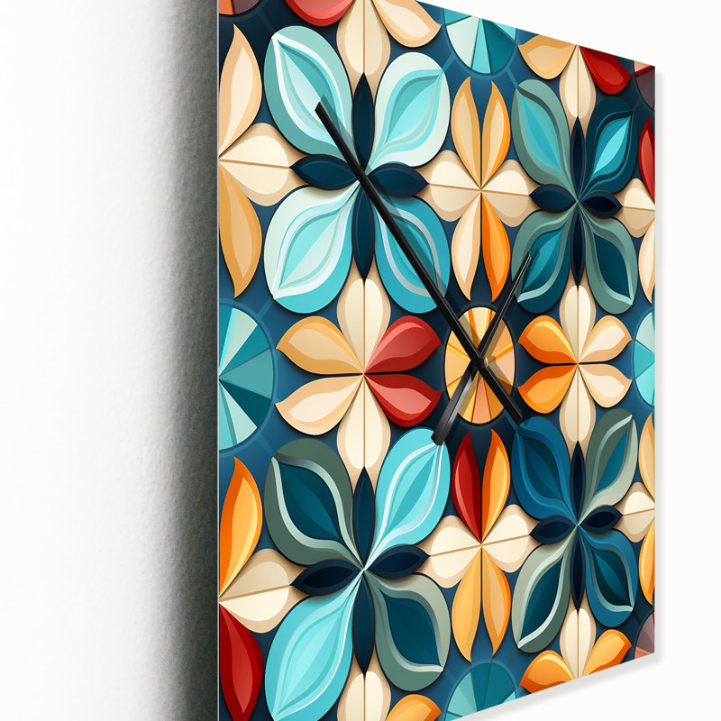 Janeesha - Horloge murale moderne à motifs, H 32 po x l 14 po x P 1 po