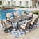 Sutiya 6 - Person Rectangular Extendable Outdoor Dining Set with 2 Swivel Chairs & Cushions