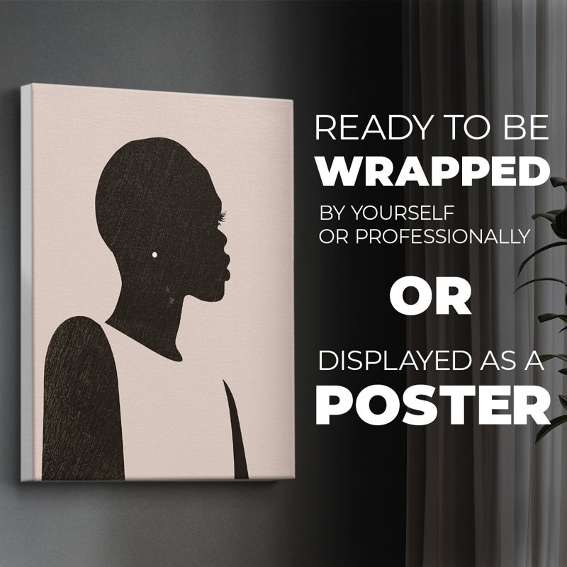 Pink Silhouette II -Canvas Print Only - NOT FRAMED, 27" H x 18" W