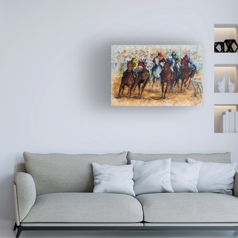 Art mural sur toile tendue - Sher Sester «The Derby», art mural pour salon, chambre à coucher ou bureau - 30 x 47