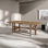 Solid wood ash unique dining table