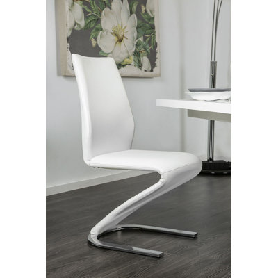 25" W Contemporary Side Chair, Black (2/CTN)