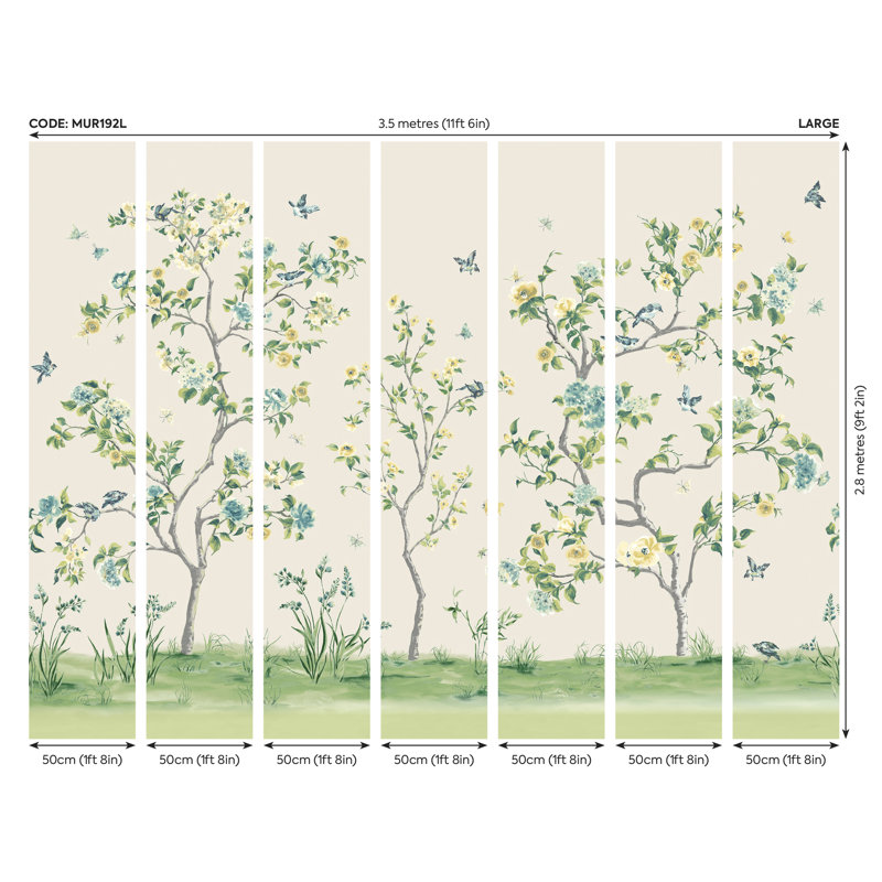 Wolfe Mural,  280cm L x 350cm W , Brown