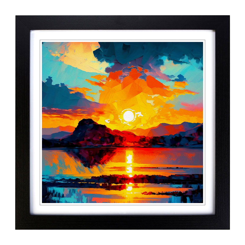 Sunrise Fauvism - Framed Print, Black