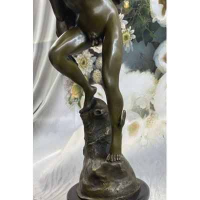 Sculpture de mercure volant Hermes avec Caduceus Giambologna