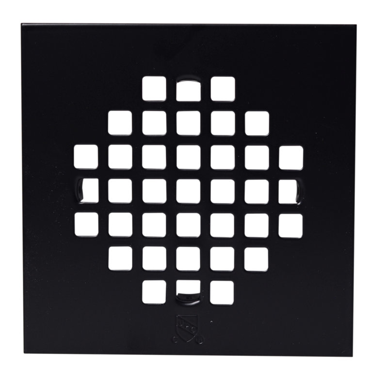 Couvercle de drain de douche carré 4,25 ", Noir mat