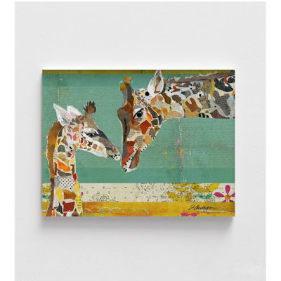 Girafe et veau par Traci Anderson, idée de cadeau pour maman et enfant, décor de chambre d'enfant Safari Inspo, art mural de salle de jeux pour enfants, décor de gardien de zoo