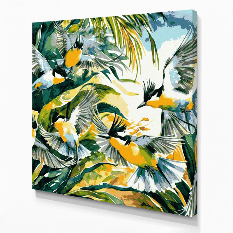 Art mural sur toile vert