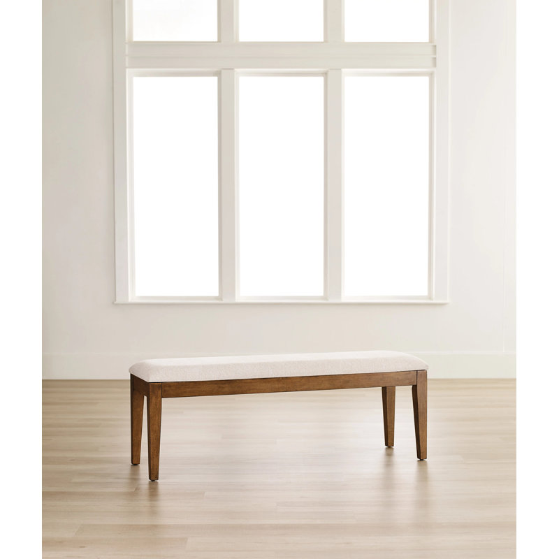 Banc de salle à manger rembourré, latte