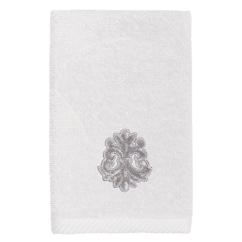  1 Turkish Cotton Fingertip Towel, Silver