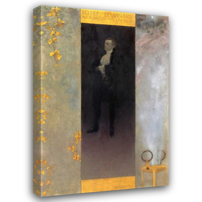  Klimt, Gustav Gallery Wrapped Canvas Art Titled: Josef Lewinsky 1895