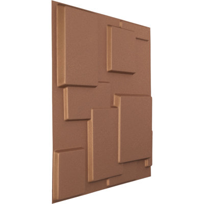 Panneau mural décoratif 3D en cuivre vieilli l 19 5/8 po x H 19 5/8 po Gomez EnduraWall (couvre 2,67 pieds carrés)