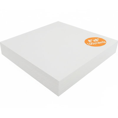 Envers stabilisateur de broderie Tear Away Machine 8 po x 8 po - 100 feuilles prédécoupées - poids moyen de 1,8 oz - convient aux cerceaux 4 x 4 et 6 x 6