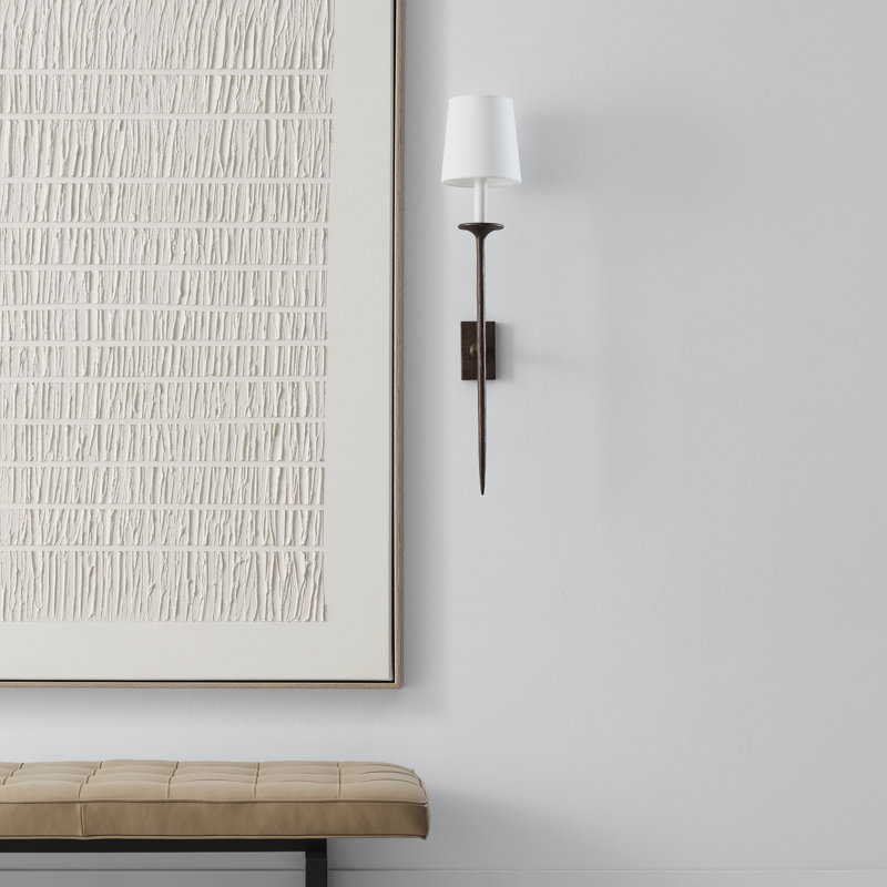 Julie Neill Catina Large Tail Sconce, Plaster White