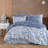 3 Pieces  Navy Blue  Geometric Pattern Modern Double Face 100% Cotton Duvet Cover Set-767907205