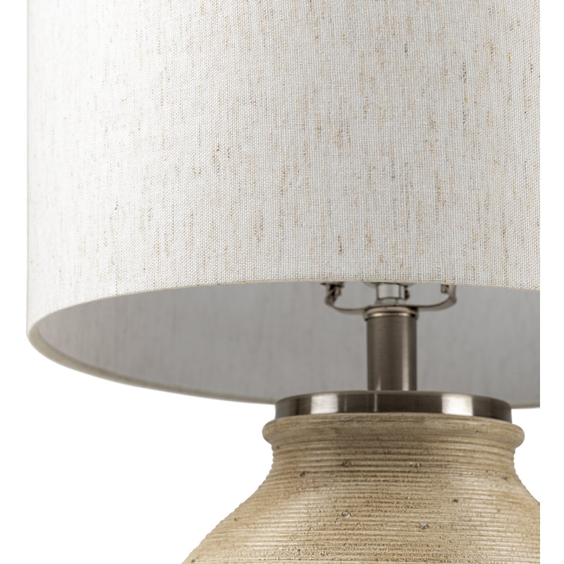 Bystrik Table Lamp, Beige Base / Beige Shade