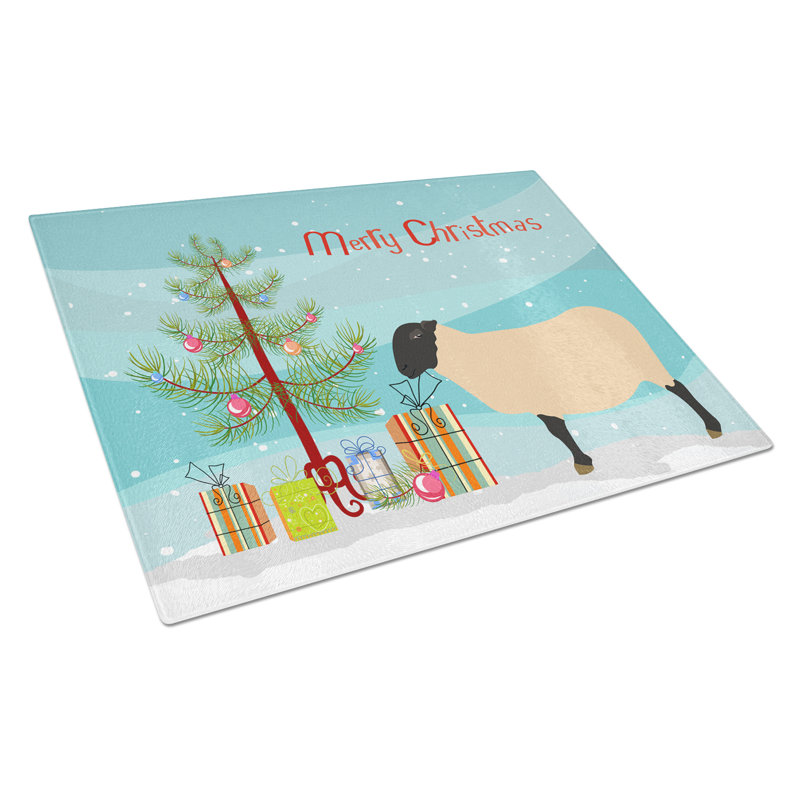 Planche à découper de noël en verre trempé pour suffolk caroline