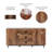 Siena Mid-Century Modern Wooden Sideboard Buffet Table with Storage Cabinet