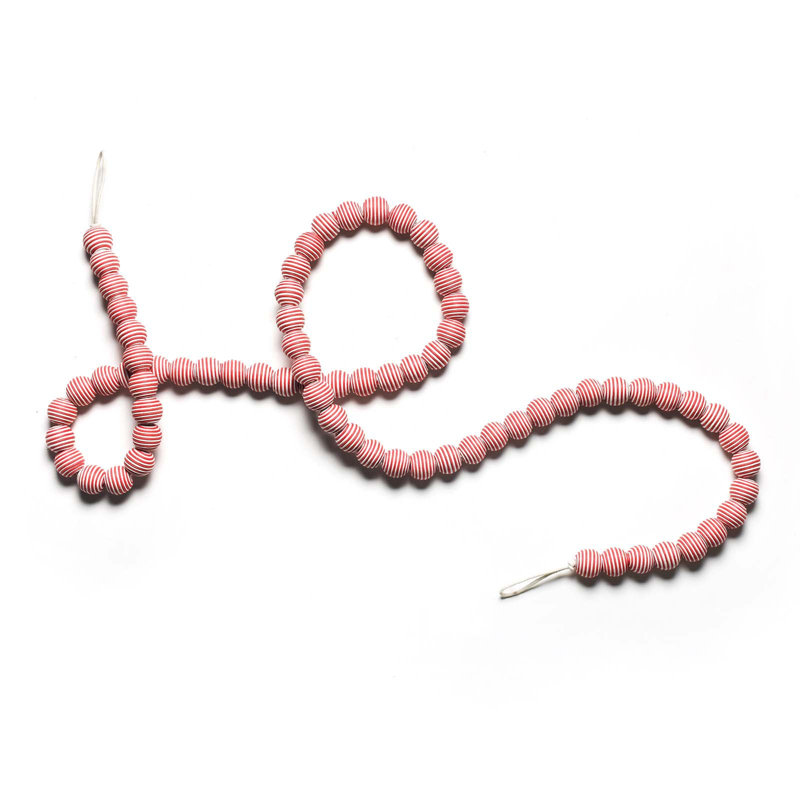 Red Stripe Sphere Garland