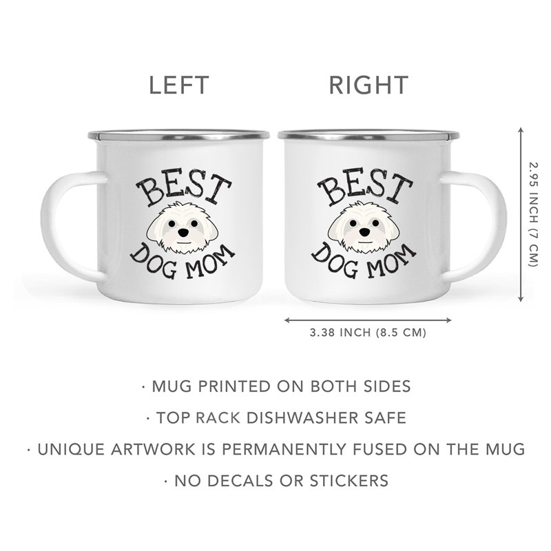 Tasse de camping Best Dog Mom, Maltais
