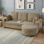 Canapé de coin avec pouf de rangement-142053243