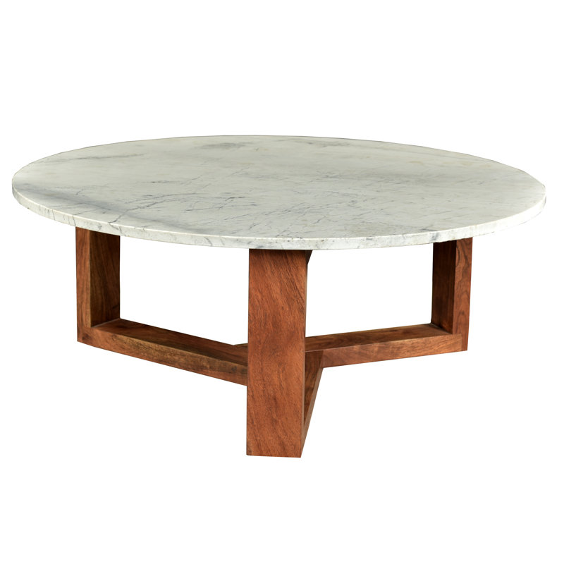 Jinxx Marble Coffee Table, Brown