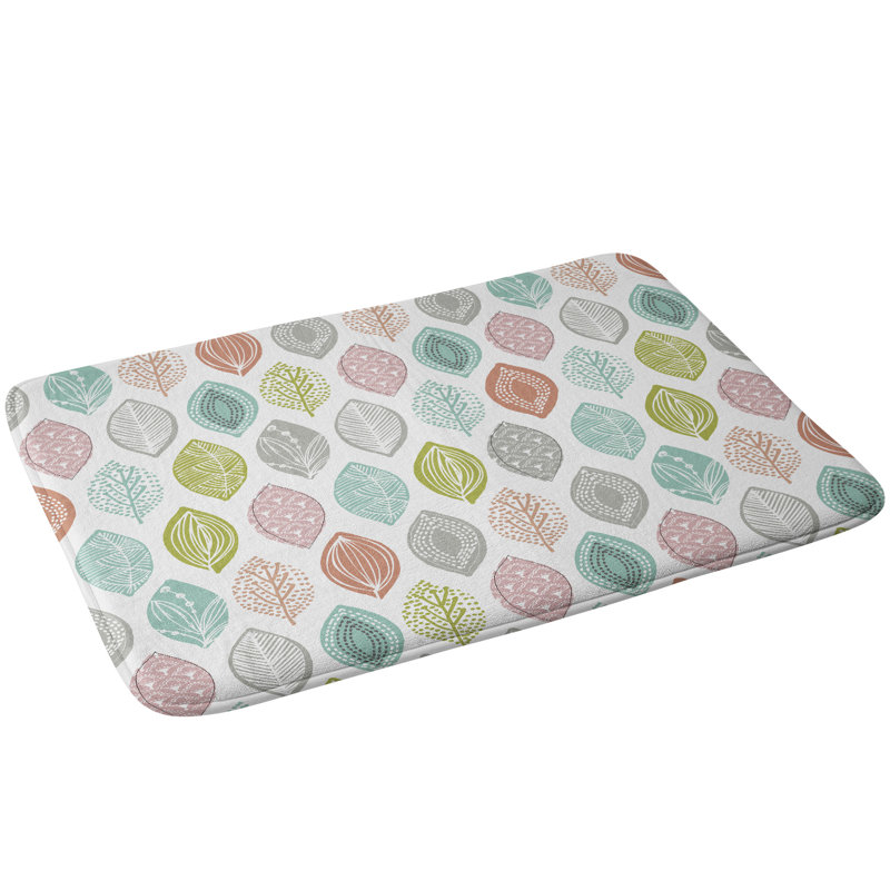 Tapis pour salle de bain feuille pod