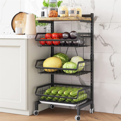 34.45'' H x 15.35'' W Utility Cart with Wheels