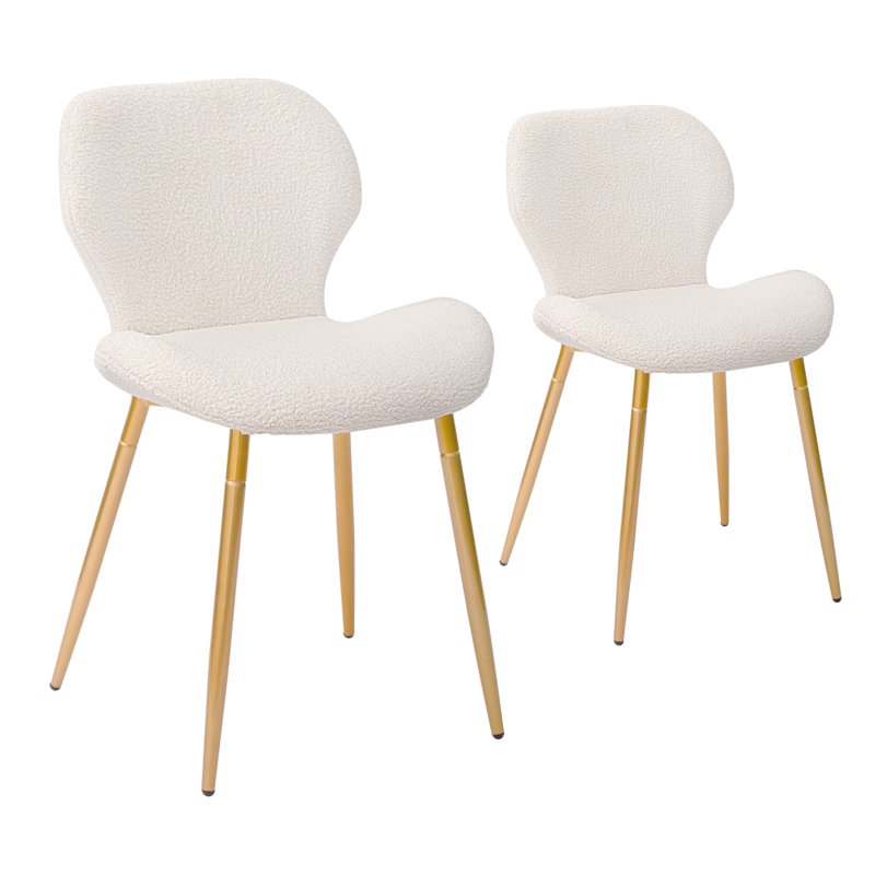 Chaise d'appoint en velours blanc Lavel